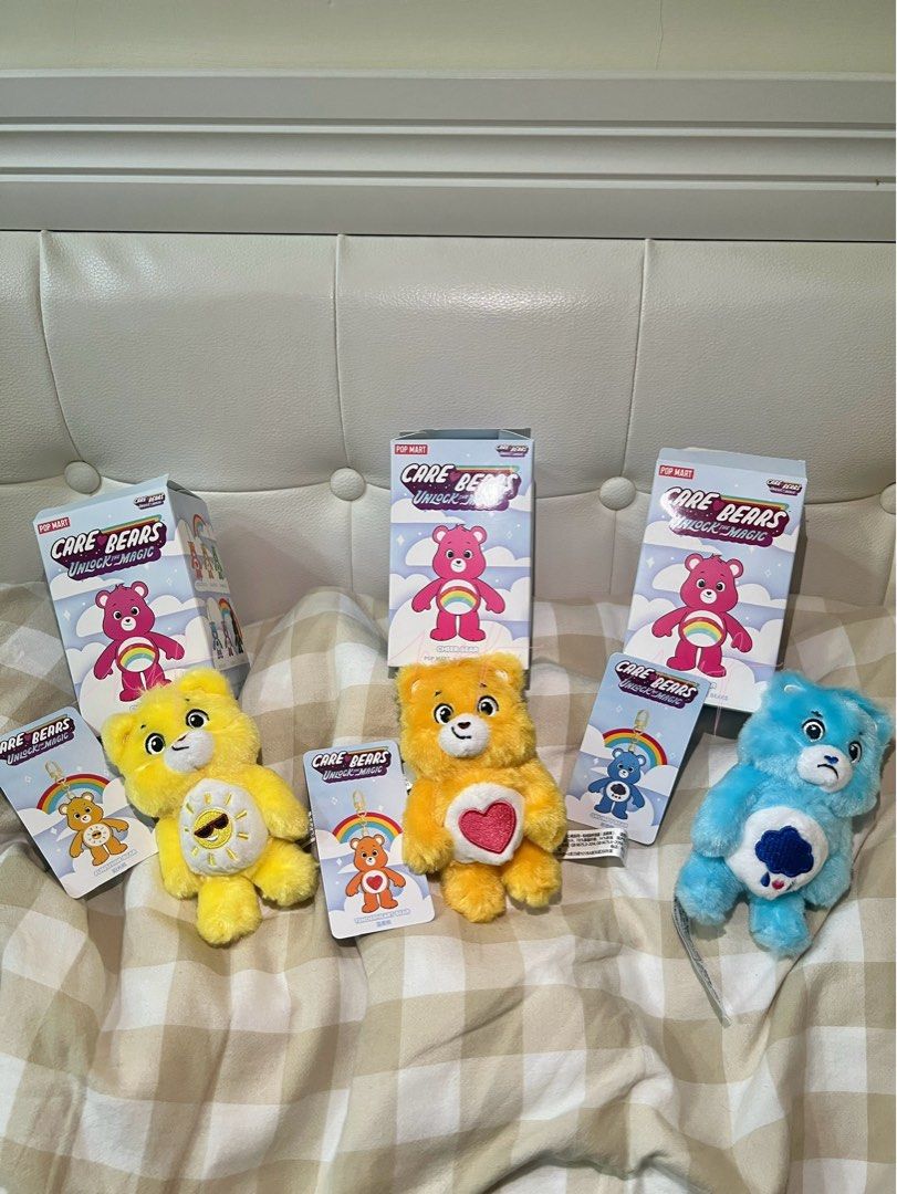 POPMART TAIWAN CAREBEARS ONHAND (Category: Designer & Blind Box Toys) located in Davao. Submitted by secondstudioph (Listing ID 1339244690, Image 1). Description: 🧸 POP MART CARE BEARS UNLOCK THE MAGIC PLUSH PENDANT ✨Each character comes with a different scent! 🌻 sealed box, sealed foil = ₱880 🌻 unsealed box, unsealed foil = ₱780 🔆Tenderheart Bear - SOLD 🔆Grumpy Bear - SOLD 🔆Funshine Bear 🔆 SEALED BOX - SOLD 📮 MOP: GCash / GoTyme / Bank T