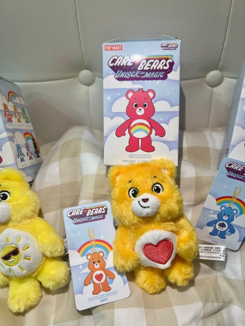 POPMART TAIWAN CAREBEARS ONHAND (Category: Designer & Blind Box Toys) located in Davao. Submitted by secondstudioph (Listing ID 1339244690, Image 3). Description: 🧸 POP MART CARE BEARS UNLOCK THE MAGIC PLUSH PENDANT ✨Each character comes with a different scent! 🌻 sealed box, sealed foil = ₱880 🌻 unsealed box, unsealed foil = ₱780 🔆Tenderheart Bear - SOLD 🔆Grumpy Bear - SOLD 🔆Funshine Bear 🔆 SEALED BOX - SOLD 📮 MOP: GCash / GoTyme / Bank T