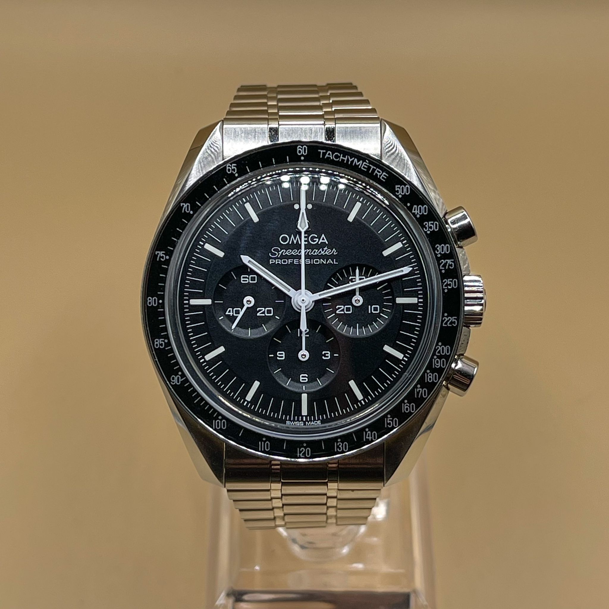 Pristine condition August 2023 Omega Speedmaster 3861 Sapphire Moonwatch Adjustable Clasp