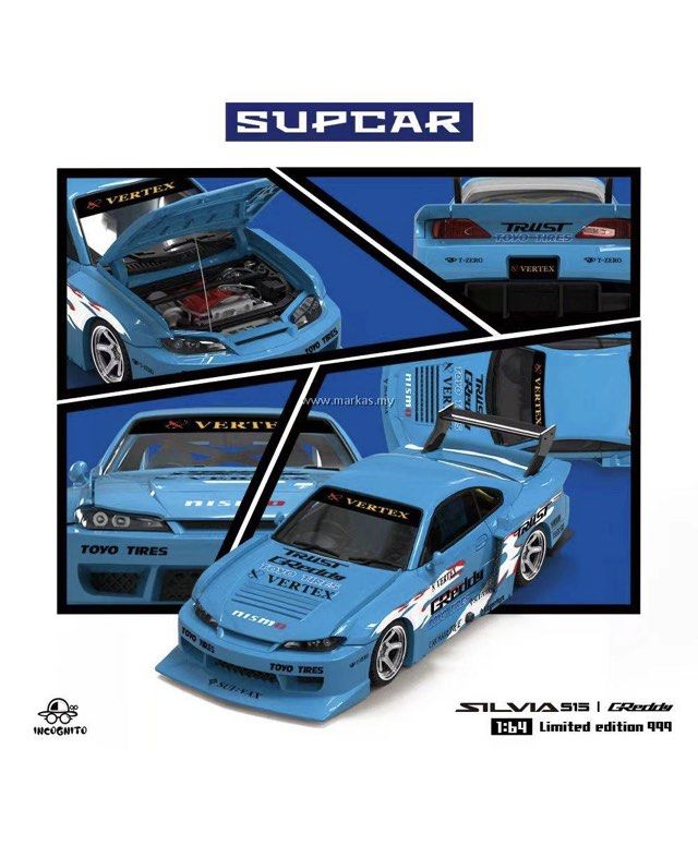 LIMITED EDITION‼️SUPCAR NISSAN SILVIA S15 GREDDY VERTEX & HKS
