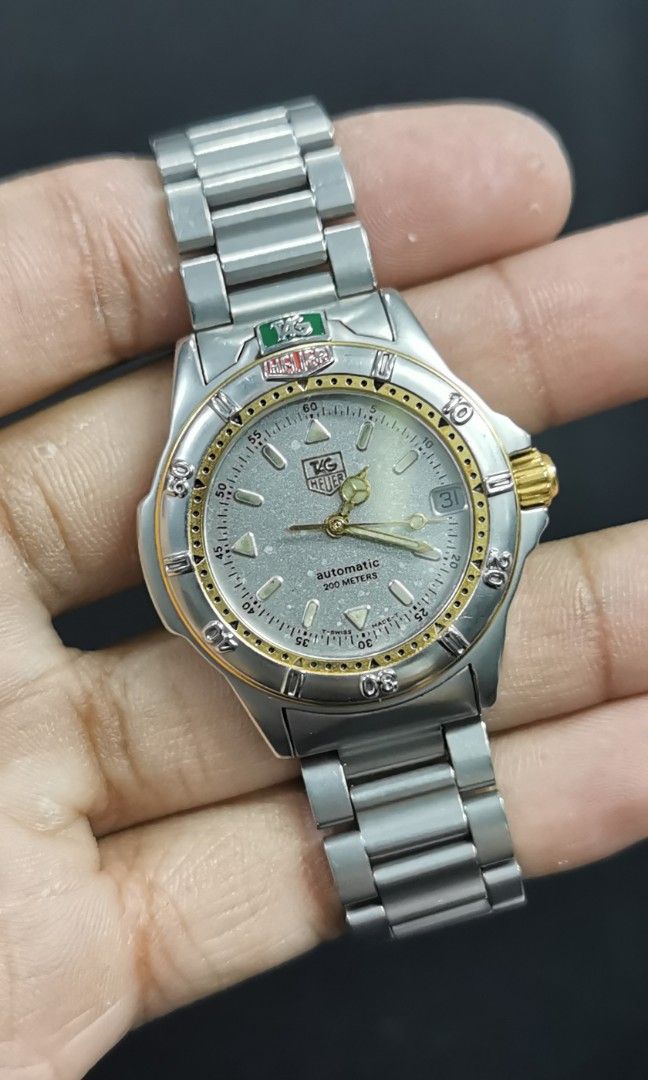TAG HEUER 4000 SERIES (Category: Luxury Watches) located in Quezon City. Submitted by watchimpossible (Listing ID 1339364828, Image 2). Description: Fs. Tag Heuer 4000 series Model - 4000 Series Movement Cal. - Mechanical Automatic 2824-2 Case Diameter - Approx 37mm Case Material - SS Lug width - 17mm (Original Braclet) Rotating Bezel Newly Service Movement! Keeping time accurate See Photos for Better Details!.