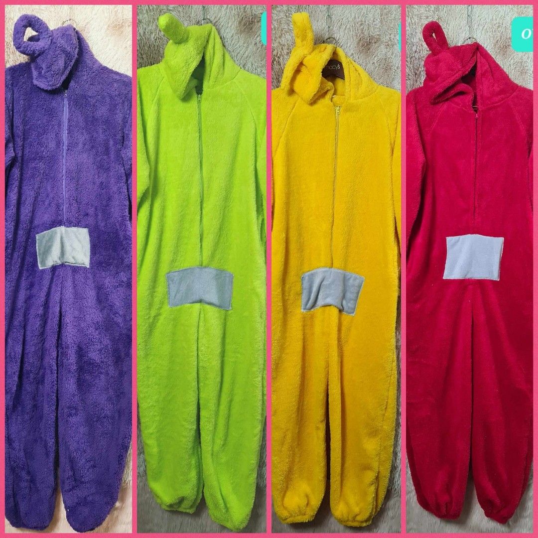 Teletubbies onesie set (Category: Coats, Jackets and Outerwear) located in Paranaque City. Submitted by pwincess_kween (Listing ID 1339362593, Image 1). Description: sold as set bnew original on tag.