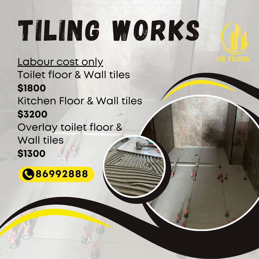 Tiling Contractor/SG Tiling / Home Reno / Wall Plastering / Flooring / BTO / HDB / Condo / Landed / Toilet / Kitchen / Bathroom / Renovation / Cheap / Contractor / Reliable628530684349471128