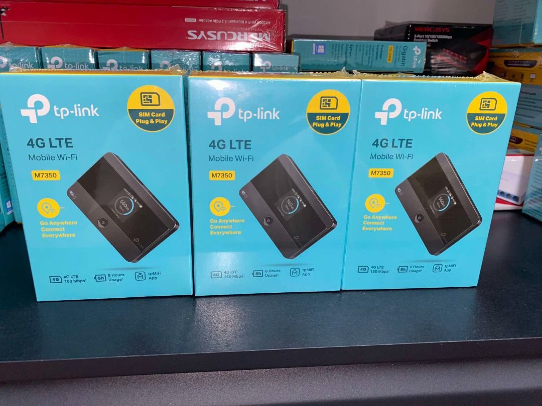TP-Link M7350 4G LTE Mobile Pocket Wi-Fi (Category: Networking) located in Makati City. Submitted by lyntoledo222-50488 (Listing ID 1339194617, Image 2). Description: TP-Link M7350 4G LTE Mobile Pocket Wi-Fi BRAND-NEW AND ORIGINAL !! ✅OPEN FOR BULK-ORDER ✅STORE WALK-IN OR LALAMOVE,JOYRIDE,GRAB ✅1YR WARRANTY 7DAYS REPLACEMENT ✅COD OR NON COD DELIVERY 📌OPEN FOR NIGHT TIME DELIVERIES !! LOCATION: PASIG SHAW BLVD #M7350 #tplink #pocketWifi #WIFI.