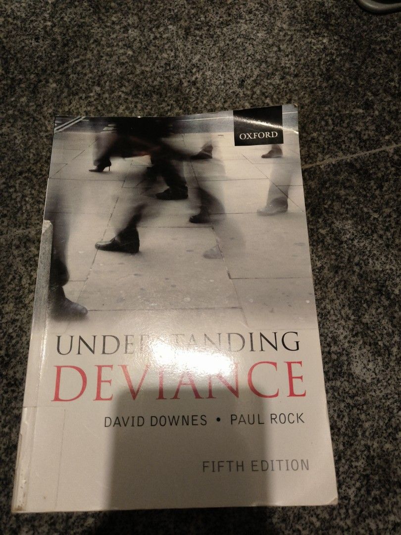 Understanding Deviance (Category: Storybooks) located in Singapore. Submitted by bachorhuat (Listing ID 1339314339, Image 1). Description: Used for sociology deviance in NUS.