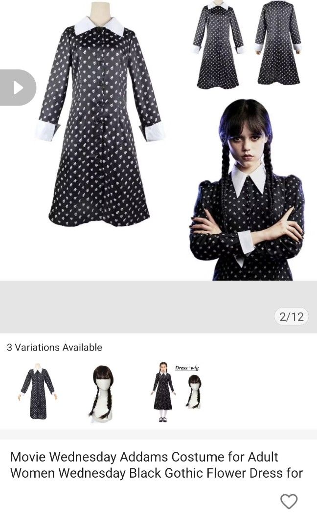Wednesday addams floral dress on sale
