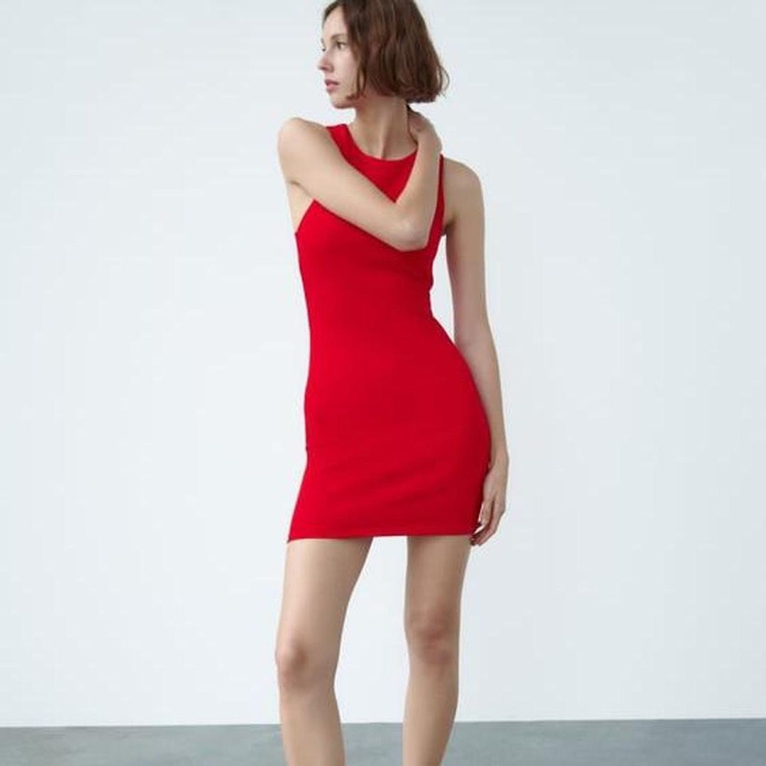 Zara Red Fitted Bodycon Dress NWOT, Women's Fashion, Dresses & Sets, Dresses  on Carousell