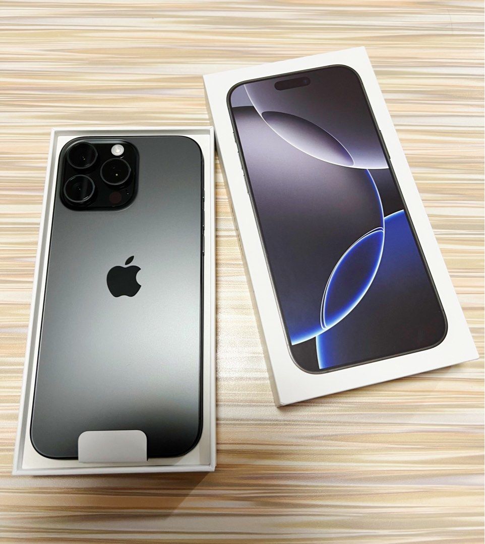不議價100%全新Iphone 16 pro max 256gb black/黑色, 手提電話, 手機