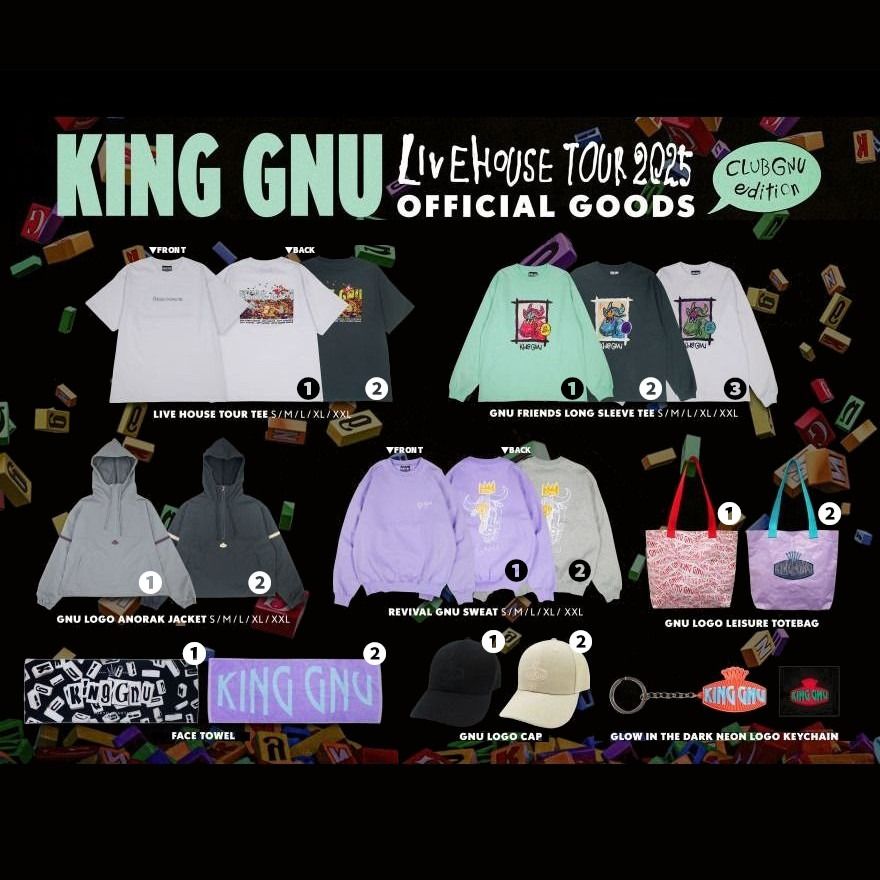 預訂：[演唱會周邊] “KING GNU LIVEHOUSE TOUR 2025 CLUB GNU