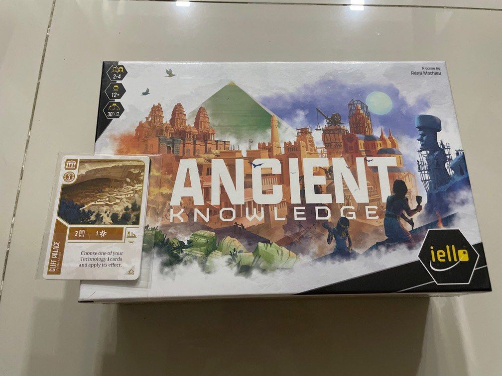 Ancient Knowledge (Category: Board Games & Puzzles) located in Singapore. Submitted by donevercare (Listing ID 1340979620, Image 1). Description: Ancient Knowledge with promo cards.