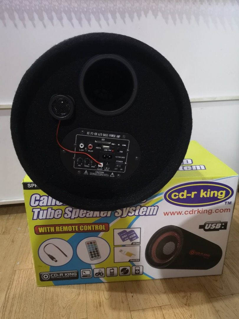 Canonball Speaker (Category: Entertainment Systems & Smart Home Devices) located in Manila. Submitted by thechecklistph (Listing ID 1340883538, Image 3). Description: Canonball Speaker P500 Supports SD/MMC card and USB flash drive Compatible with MP3, MP4, PC or any 3.5mm jack Input 110V to 220V Output 12V DC Brand new. Never been used. Pick up or shipping shouldered by buyer..