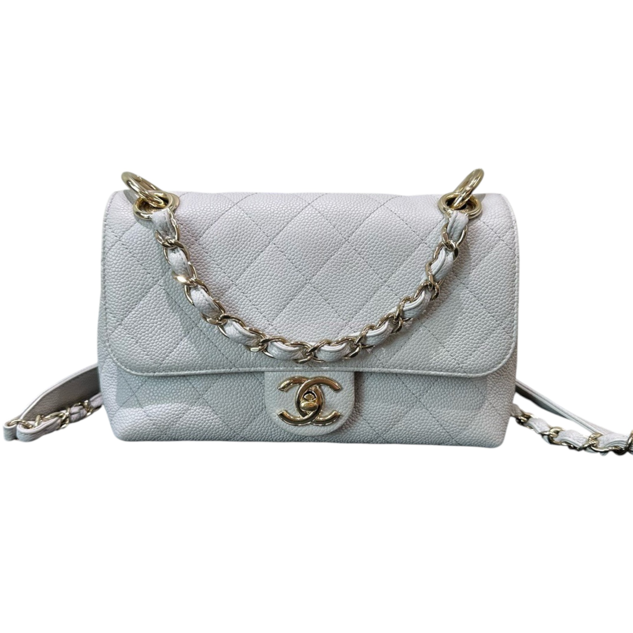 Chanel City Walk Flap Bag in Cement Grey GHW