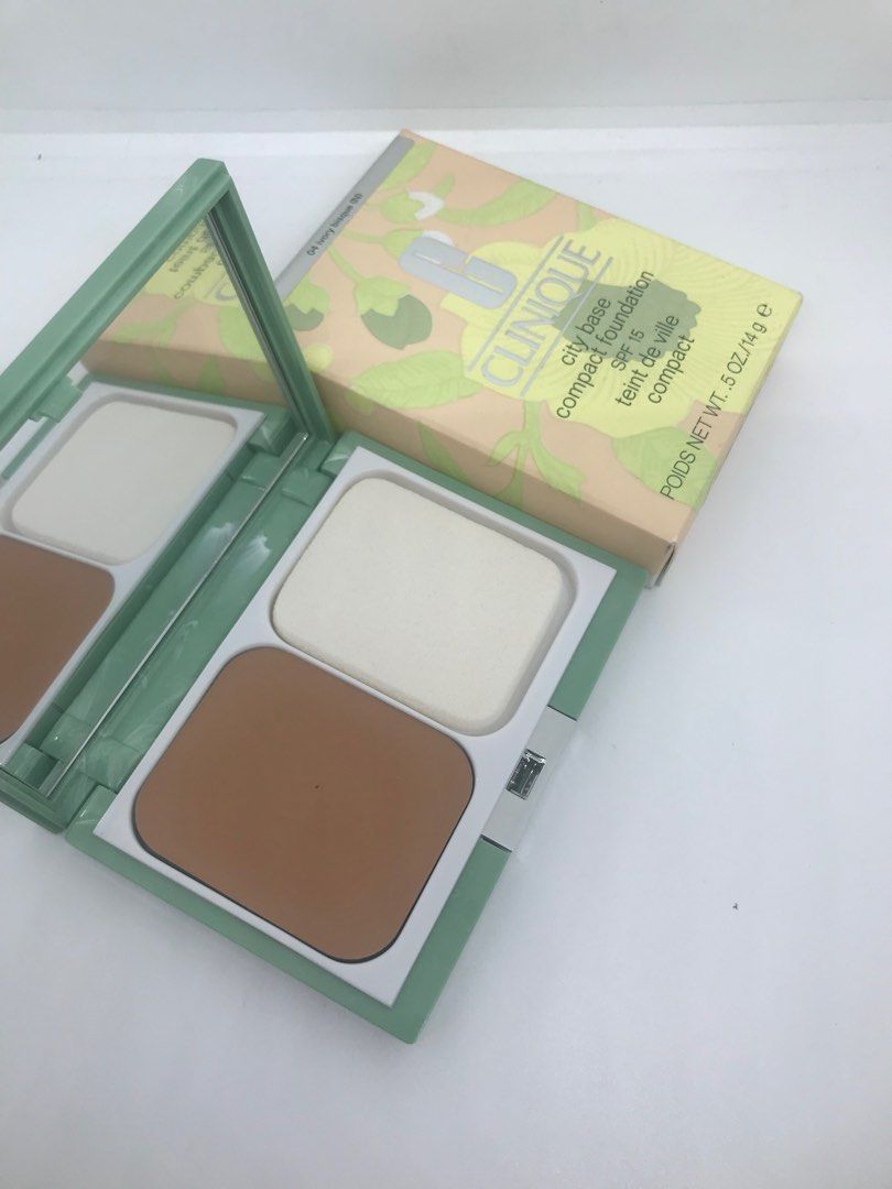 Clinique City Base Compact Foundation 04 Ivory Bisque (N) (Category: Makeup) located in Quezon City. Submitted by currency27 (Listing ID 1340998074, Image 3). Description: Clinique City Base Compact SPF 15 is a cream foundation with a matte finish and medium-full coverage. Oil-free formula glides on as a cream, then turns into a silky powder. Protects skin with SPF. Smooth, buildable coverage can be used as foundation or for touch-ups. 2 availabl
