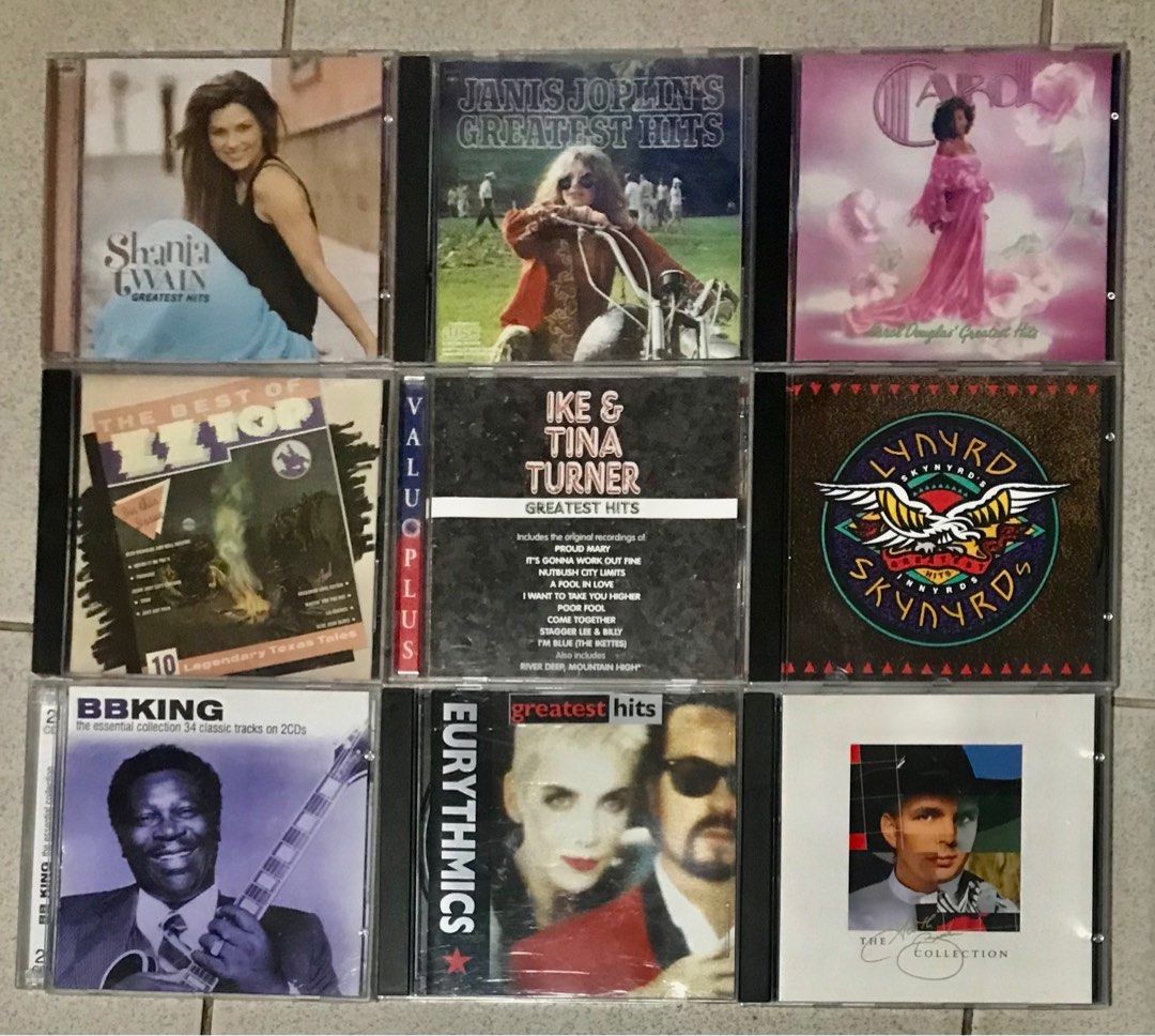 Greatest Hits CD Sale! (Category: CDs & DVDs) located in Angeles City. Submitted by lensongsong (Listing ID 1341041875, Image 1). Description: Greatest Hits CD Sale! USA/Canada 1. Shania Twain Greatest Hits VG+ Php250.00 2. Reba McEntire's Greatest Hits Ex Php250.00 3. Janis Joplin's Greatest Hits Ex Php300.00 4. James Last Gold Greatest Hits Ex Php300.00 5. The Beach Boys All-Time Greatest Hits VG+ Php350.00 6. The Best of Kansas Excellent Php35