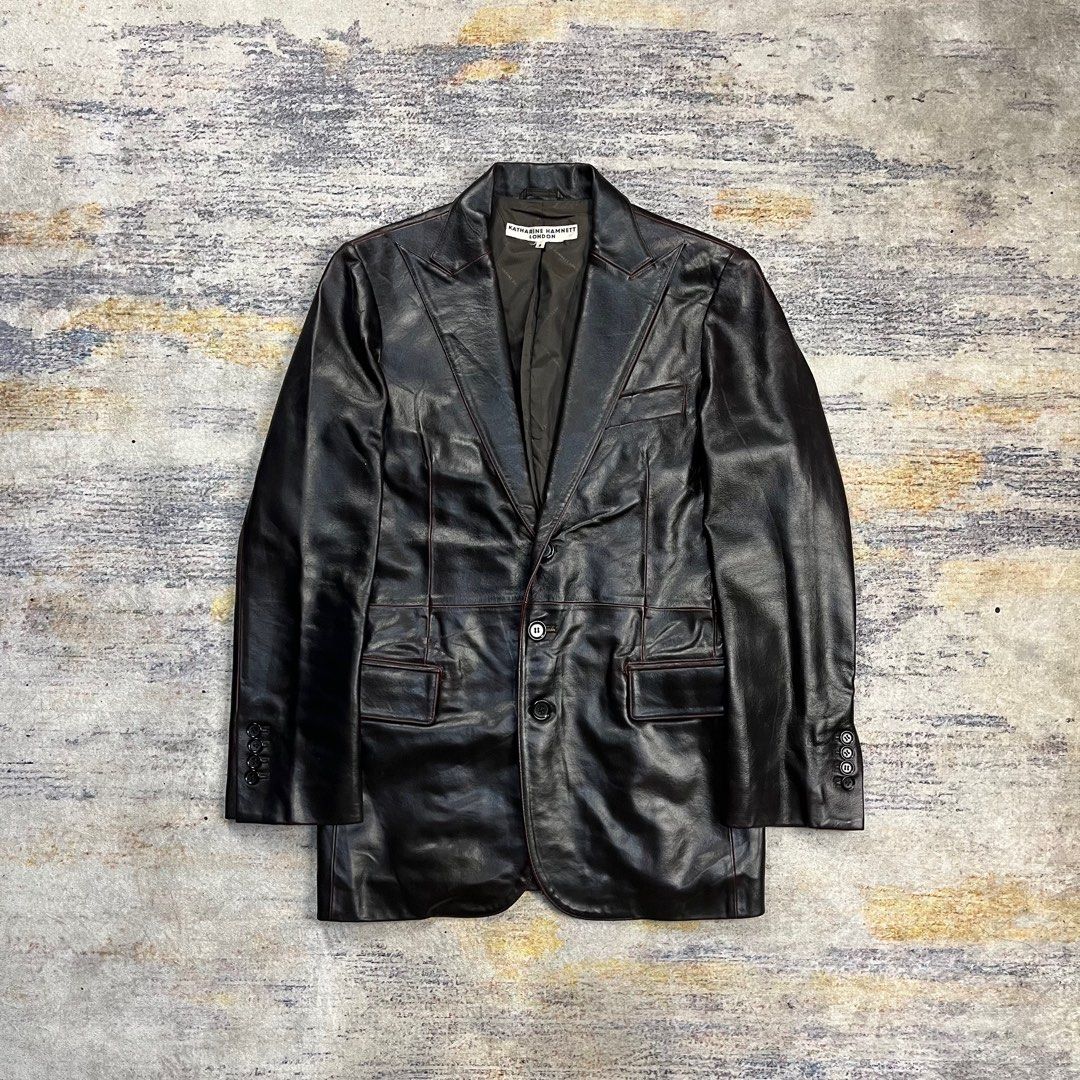 ジャケット・アウター KATHARINE HAMNETT LONDON fade middlecoat Vintage Katharine Hamnett London Goat Skin Blouson Jacket