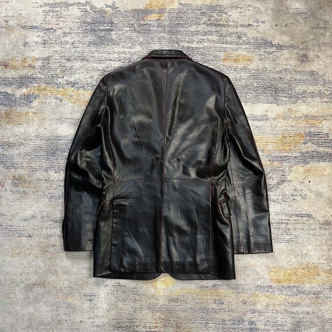 Katharine Hamnett london blazer leather / comme des garcons