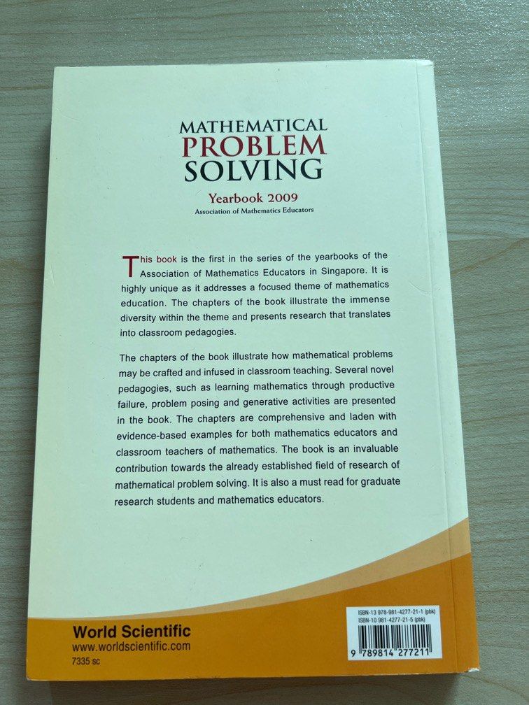 Mathematical Problem Solving (Category: Others) located in Bukit Baharu. Submitted by twwei81 (Listing ID 1340898046, Image 2). Description: .