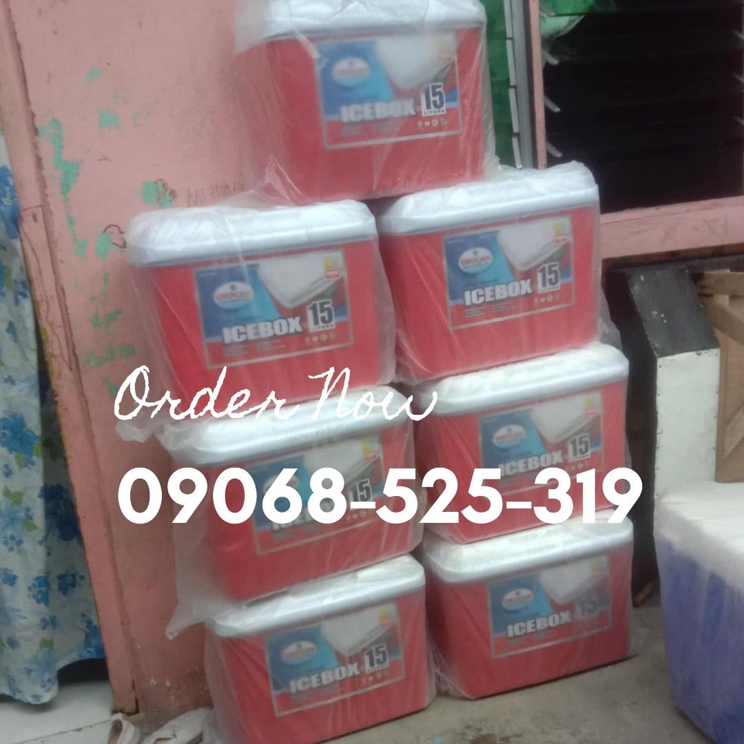 Original ice box cooler 🐧🐧🐧🐧 (Category: Food Organization & Storage) located in Manila. Submitted by katttt214 (Listing ID 1341002021, Image 1). Description: OROCAN ICE BOX COOLER SALE! Summer just got cooler! Big discounts on premium ice boxes! Features: 1. *Quality guarantee*: 24-hour cooling 2. *Durable*: Brand new, high-quality materials 3. *Affordable*: Lowest price guarantee 4. *Variety*: Multiple sizes (5L-65L) & colors (Blue, Red) Siz