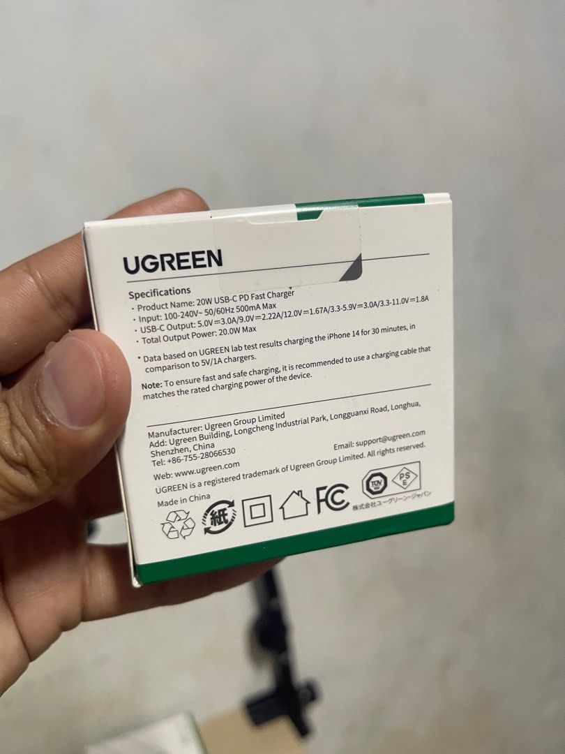 original ugreen iphone 20W usb c power adapter (Category: Chargers & Cables) located in Quezon City. Submitted by roldanjred46732 (Listing ID 1341045160, Image 2). Description: original ugreen brand iphone,ipad,ipod fast charger usb c power adapter high quality safe charging price-350 only brand new with store warranty.