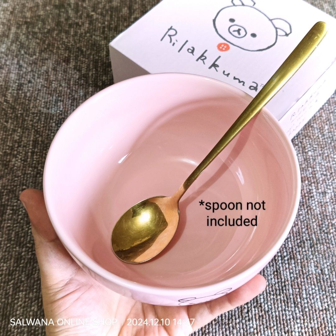 PINK RILAKKUMA CERAMIC BOWL • JAPAN SURPLUS (Category: Dinnerware & Cutlery) located in Mabalacat. Submitted by salwanaonlineshop (Listing ID 1340928104, Image 3). Description: PINK RILAKKUMA CERAMIC BOWL • JAPAN SURPLUS 🇯🇵 Brandnew with box 🇯🇵 Makapal 🇯🇵 No issue 🇯🇵Japan Source 🇯🇵 ₱280 🛒 Follow us on S.H.O.P.E.E and L.A.Z.A.D.A at SALWANA ONLINE SHOP for more rare, vintage, collectible, unique surplus items! 🚩 Loc: Mabalacat, Pampang