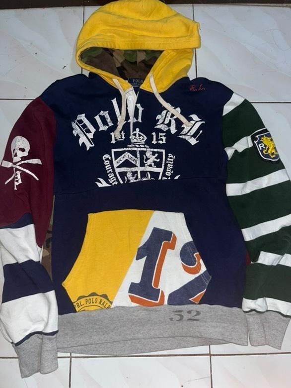 Polo patchwork rugby hoodie store