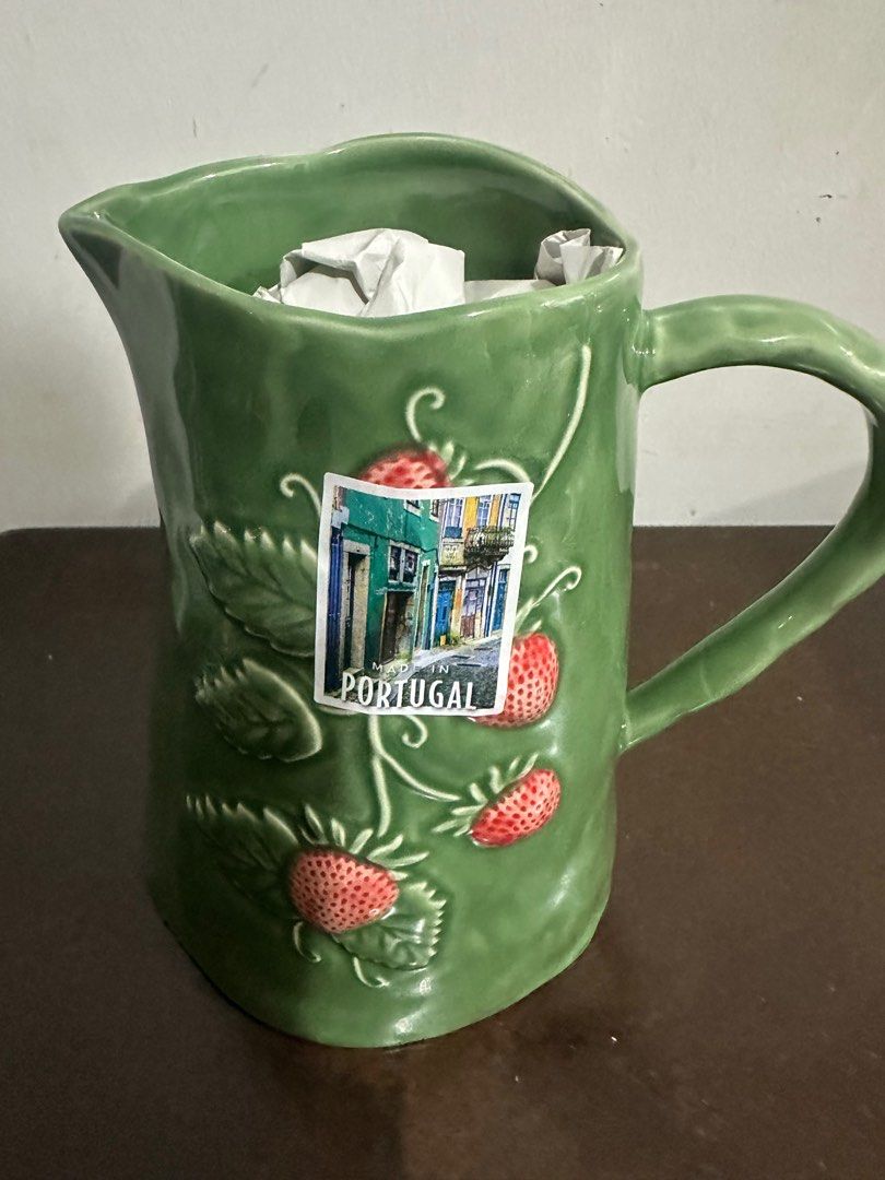 Portugal pitcher made from (Category: Pitchers & Dispensers) located in Manila. Submitted by majimi (Listing ID 1340941139, Image 2). Description: Ceramic with design made in portugal.