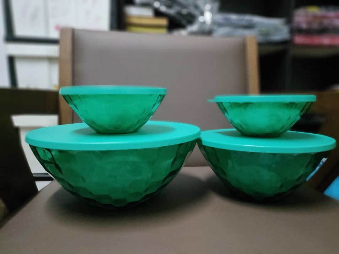 (RAYA OFFER) TUPPERWARE SET PRISM BOWL FULL SET, Furniture & Home ...