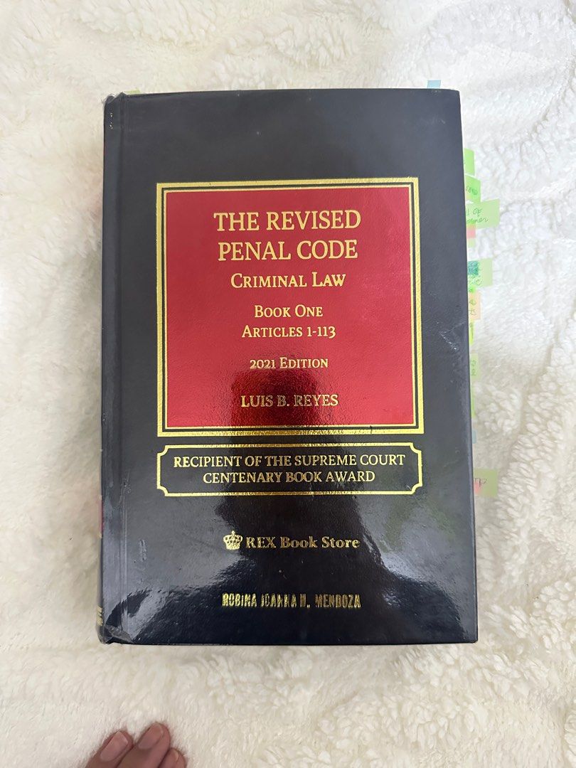 Revised Penal Code - Criminal Law Book One, Hobbies & Toys, Books ...
