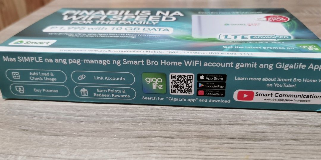 Smart Bro Home Wifi LTE Advanced (Category: Networking) located in Malabon City. Submitted by jose1717 (Listing ID 1340949367, Image 2). Description: Location: Valenzuela City.