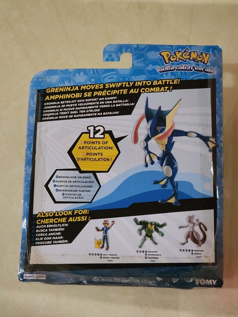 Tomy 5" Fully Articulated Greninja Figure (Category: Figurines & Statues) located in Manila. Submitted by rychris34 (Listing ID 1340944962, Image 2). Description: Selling a brand new Tomy Greninja. The box is generally in good condition with a few dents on the clamshell and for some reason the tape peeled off the bottom back. see photos. but this was never opened. Guaranteed authentic. Pickup at Eastwood City QC or sometimes lunch time weekdays a