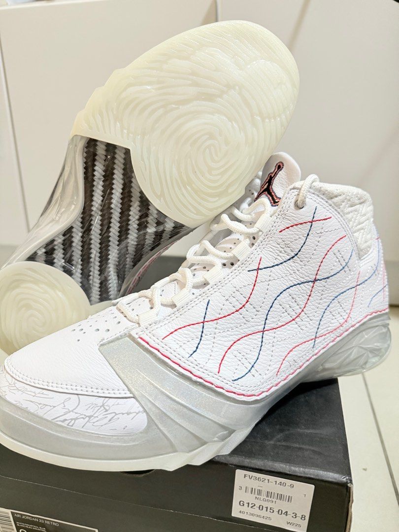 全新NIKE AIR JORDAN 23 DNA RETRO US 9 稀有白銀限量復刻籃球鞋男鞋