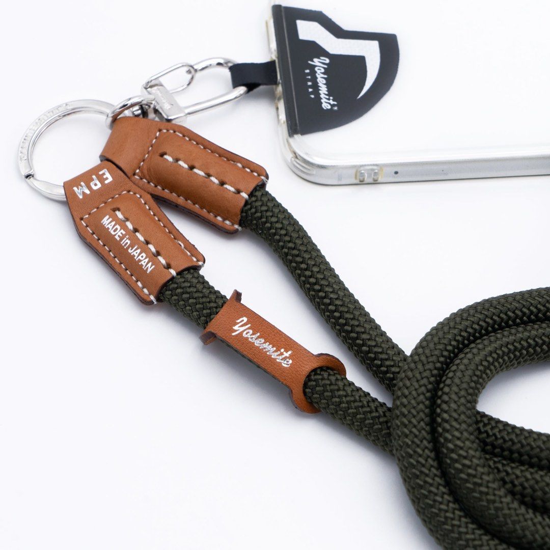 登場! 日本製手機繩YOSEMITE 手提 KHAKI, HUNTER LEATHER STRAP MOBILE スマホアクセサリー