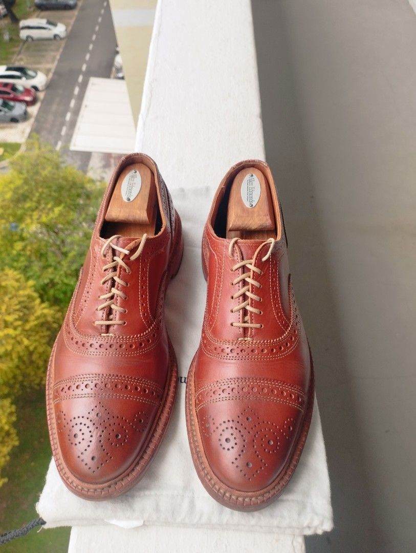 Allen Edmonds Elgin full grain leather dark chilli Oxfords. 8.5D Men s Fashion Footwear Dress shoes on Carousell