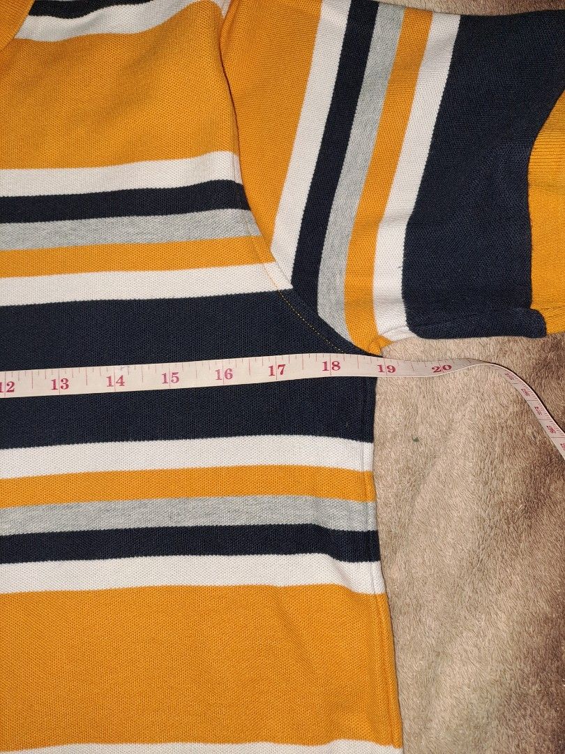 Bossini Dry Stripes (Category: Tshirts & Polo Shirts ) located in Cabanatuan. Submitted by jaipscl (Listing ID 1341141291, Image 3). Description: Large on Tag L: 25 W: 19.