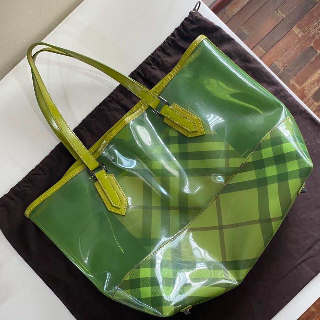 Burberry vinyl tote best sale