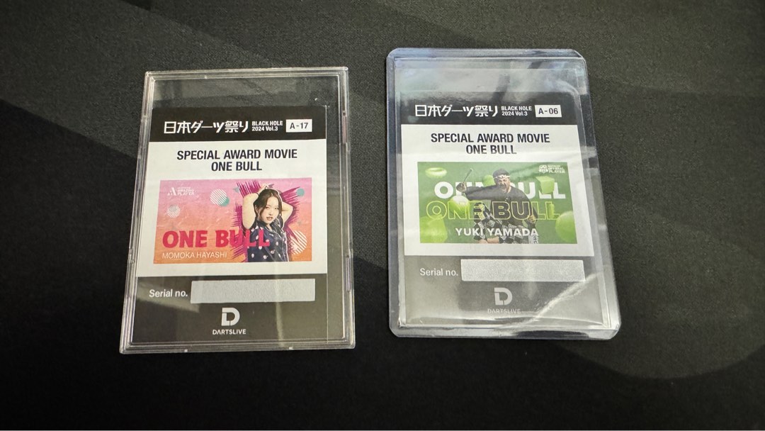 DARTSLIVE ONE BULL 林桃加 PLAYER GOODS 第五弾 Momoka Hayashi DARTSLIVE AWARD MOVIE ONE