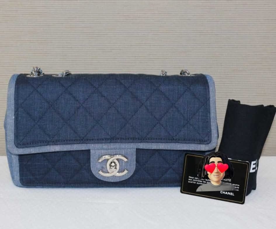 denim flap (Category: Luxury Bags & Wallets) located in Cabadbaran. Submitted by luxurysourcedbyjinx (Listing ID 1341229258, Image 1). Description: .