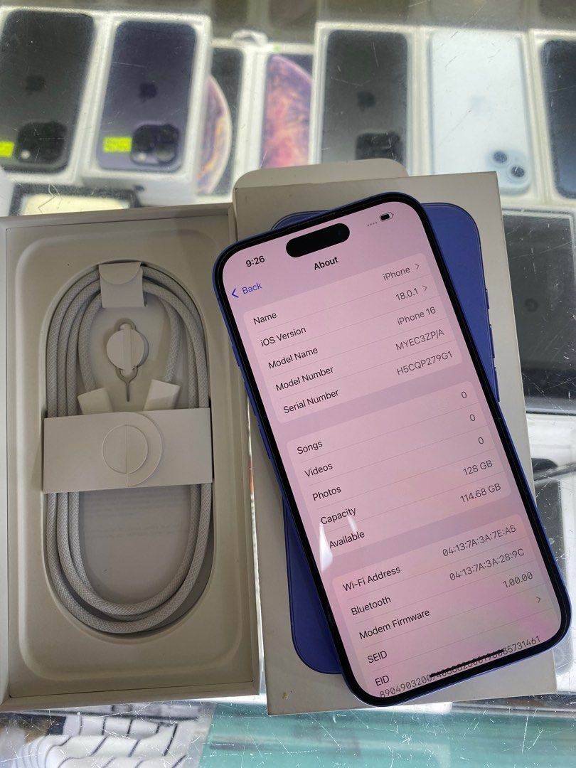 Good as new iPhone 16 128gb NTC (Category: iPhone 16 Series) located in Manila. Submitted by orlandotub99548 (Listing ID 1341095843, Image 3). Description: Secondhand iPhone 16 128gb openline 100% battery health 10 cycle count Color blue pick up store greenhills shopping center 📌we accept trade in 📌we accep credit card and ggives installment 📌we do cod and door to door 📌we ship nationwide for fast transaction call 09277368323 look for vine .