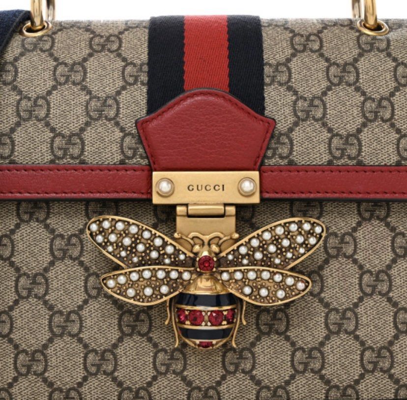 Gucci Supreme monogram small queen Margaret top handle with strap (Category: Luxury Bags & Wallets) located in Makati City. Submitted by hellokittytreasure (Listing ID 1341210233, Image 1). Description: Can carry two ways ~ handle or long strap .