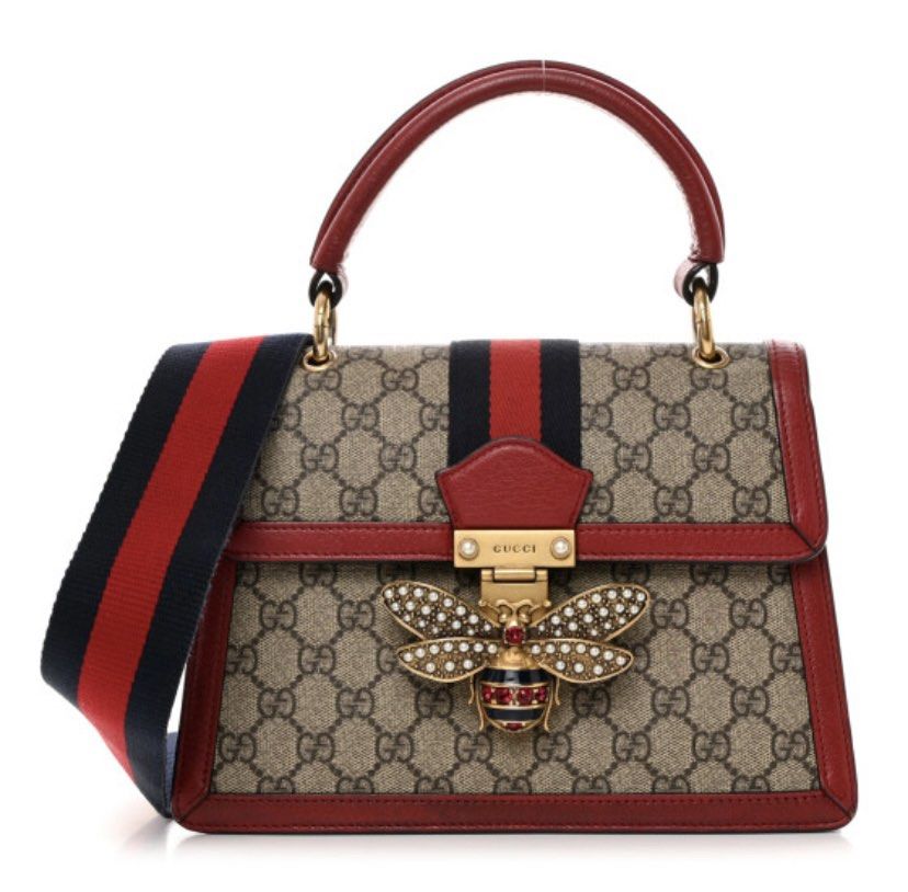 Gucci Supreme monogram small queen Margaret top handle with strap (Category: Luxury Bags & Wallets) located in Makati City. Submitted by hellokittytreasure (Listing ID 1341210233, Image 3). Description: Can carry two ways ~ handle or long strap .