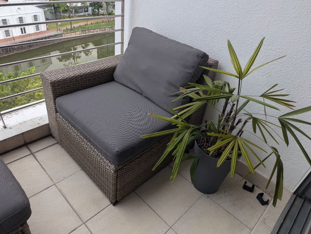 Ikea Solleron Outdoor Rattan Sofa, Furniture Home Living