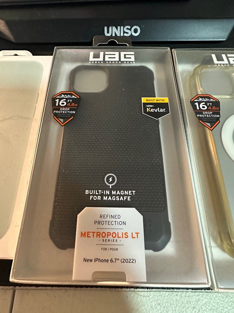Iphone 14 plus Cases (Category: Cases & Sleeves) located in Tarlac. Submitted by randomshiz (Listing ID 1341172823, Image 3). Description: Original iphone 14 plus case can also fit iphone 15 plus Original Apple Silicone Case with magsafe- succulent (srp 3,390) Uag Metropolis LT Magsafe kevlar (srp 2,990) Uag Plyo Magsafe -Ice (srp 2,490) Issue slight yellow RFS: Sold iphone.