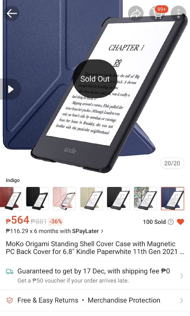 Kindle Paperwhite 2021 CASE (Category: E-Readers) located in Quezon City. Submitted by xothrifts (Listing ID 1341064030, Image 1). Description: 📚 Brand New! Never been used 📚 RFS: Bought the wrong size Loc: Qc.
