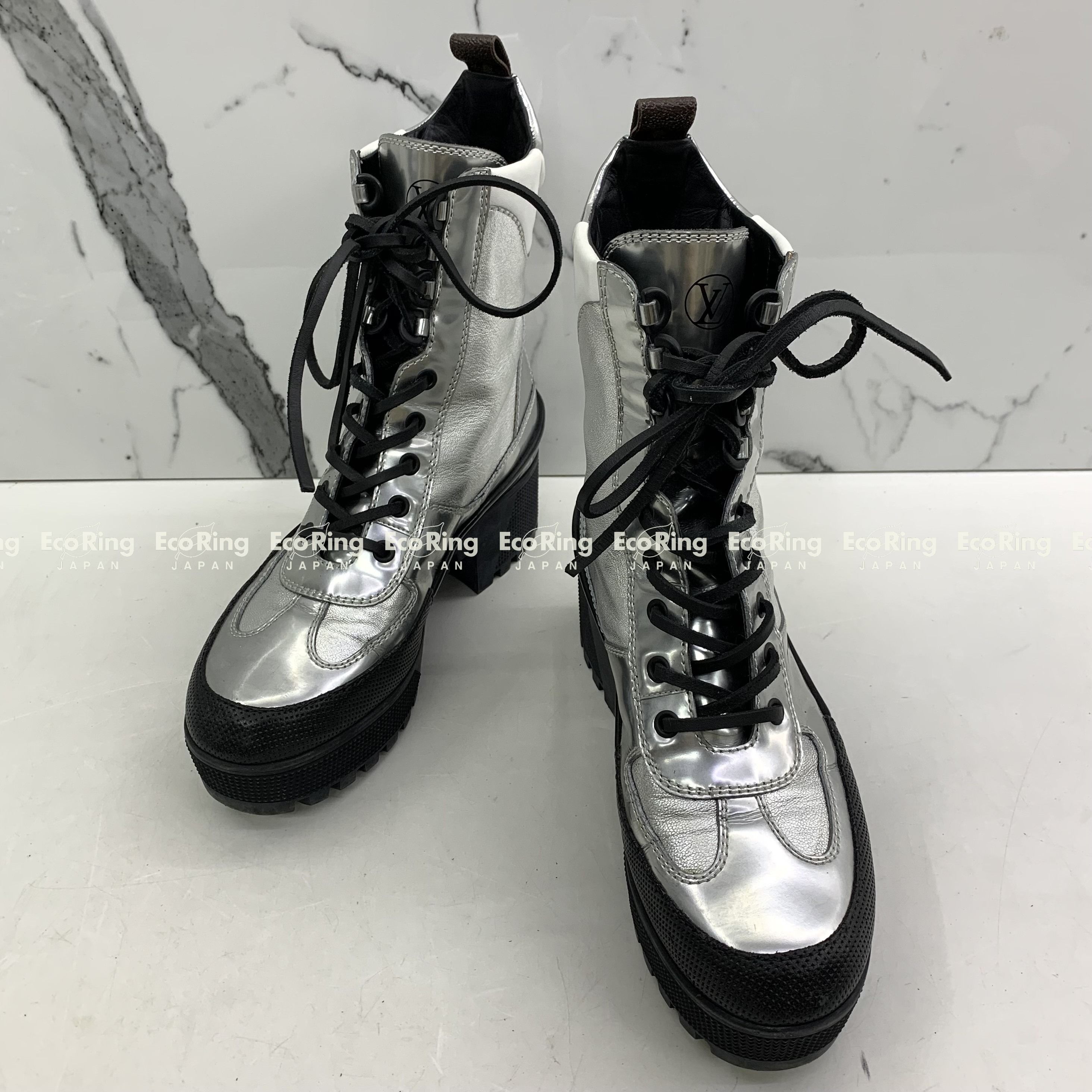 Louis vuitton silver boots store