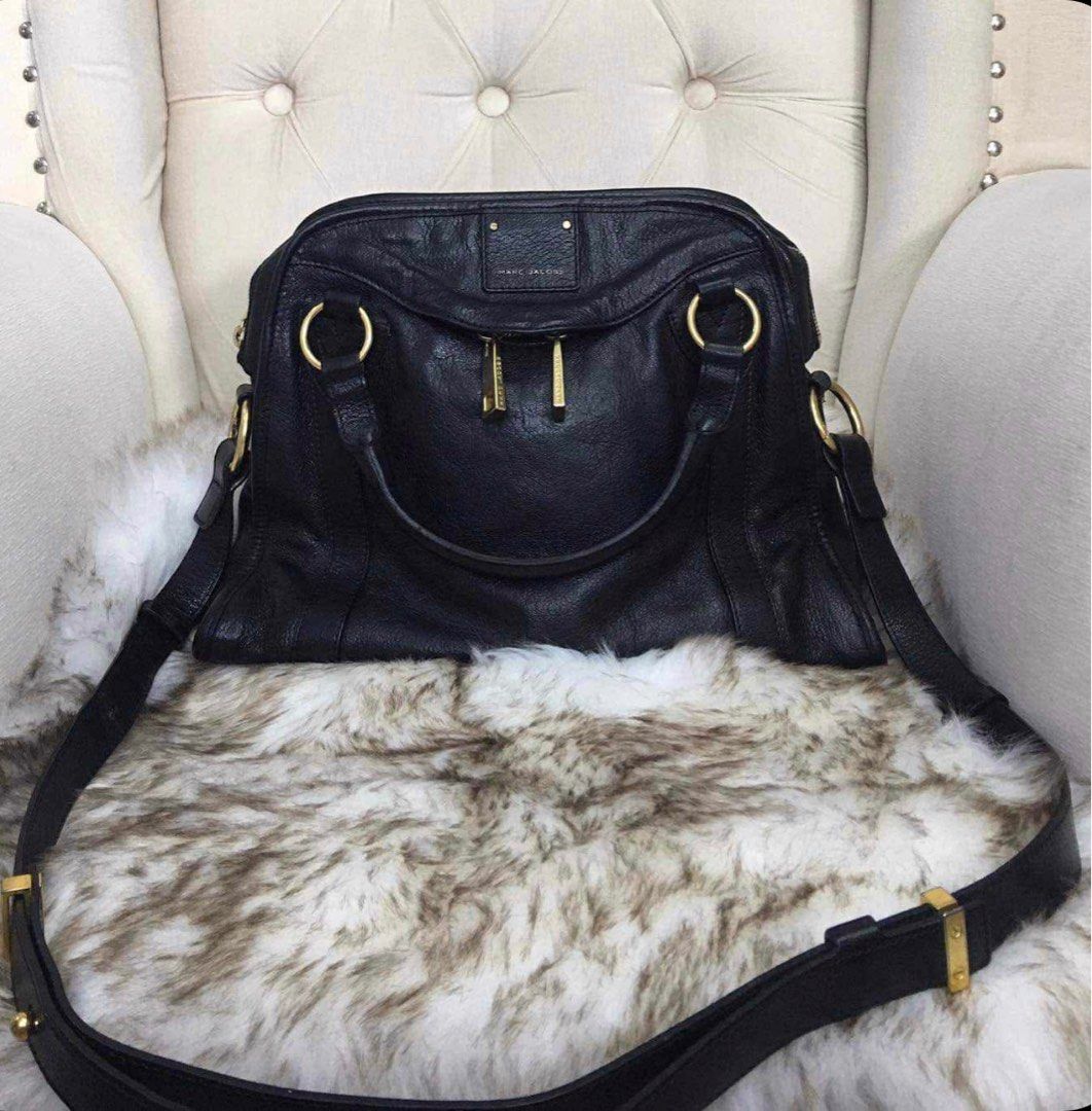 MARC JACOBS Wellington Fulton Leather Satchel Bag Black Women s Fashion Bags Wallets Shoulder Bags on Carousell