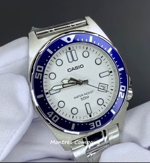 Montres Company 香港註冊公司(32年老店) 卡西歐 CASIO 不鏽鋼錶帶 不鏽鋼 MTD MTD135 MTD135D MTD-135 MTD-135D MTD-135D-7 MTD-135D-7A 防水 運動型 銀藍白色 四款色有現貨64238892532867110