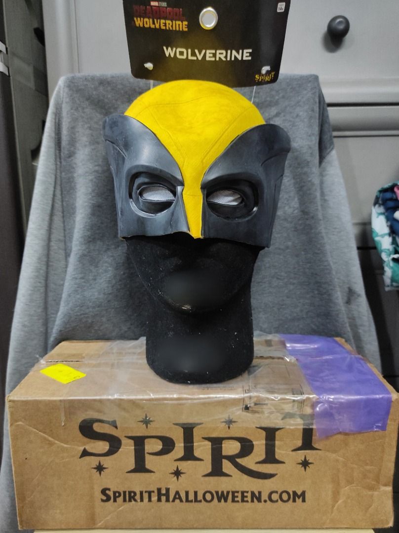 Officially Licensed Marvel Deadpool & Wolverine Half-Mask Latex (Category: Western Merchandise) located in Mandaluyong City. Submitted by ansleyq (Listing ID 1341164673, Image 1). Description: Selling officially licensed Marvel Deadpool & Wolverine Half Mask Never been worn or used Direct from Spirit Halloween (US) Material: Latex Size: Mask is ideal for head size 23 inches and below WARNING: Do not use if allergic to latex or ammonia Mannequin h