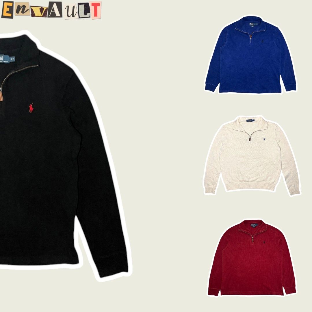 Ralph Lauren RL Polo Quarterzip Halfzip Half 1/4 Zip Cable Knit ...
