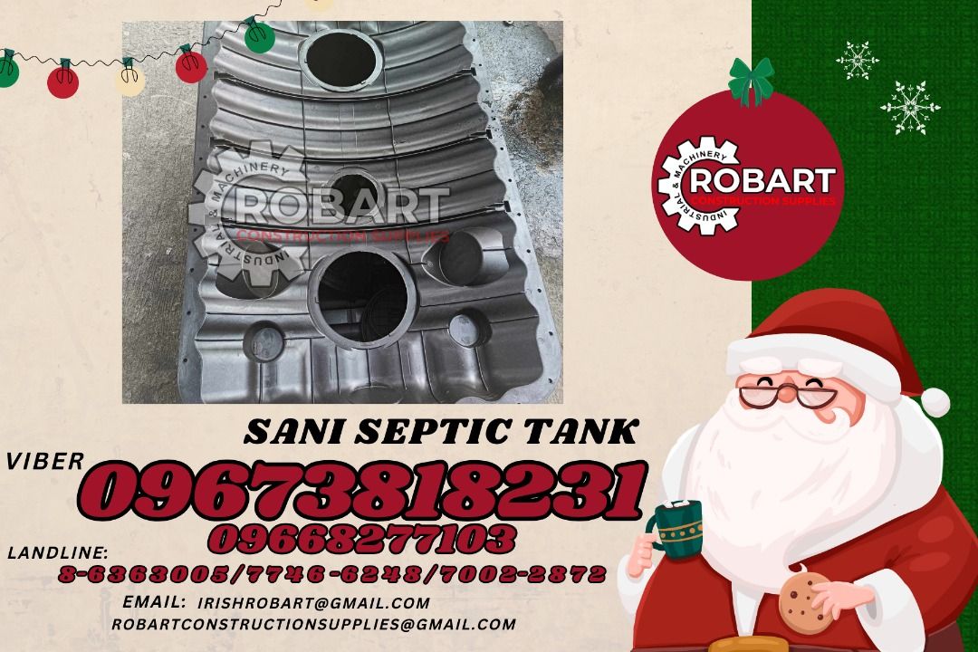 sani septic tank (Category: Construction Tools & Equipment) located in Manila. Submitted by irishrobart_22 (Listing ID 1341056116, Image 1). Description: sani septic tank SNSP1000 SEND US MESSAGE FOR INQUIRIES ‼️‼️ LOOK FOR IRISH ROBART VBR : 0 9 6 7 3 8 1 8 2 3 1/ 0 9 6 7 3 8 1 8 2 3 4 LANDLINE 8-6 3 6 3 0 0 5 / 7 7 4 6 -6 2 4 / 7 0 0 2-2 8 7 2 GMAIL: I R I S H R O B A R T @ G M A I L . C O M Office Address: 1405 Yuseco St. Sta Cruz Manila 𝑹𝑶�