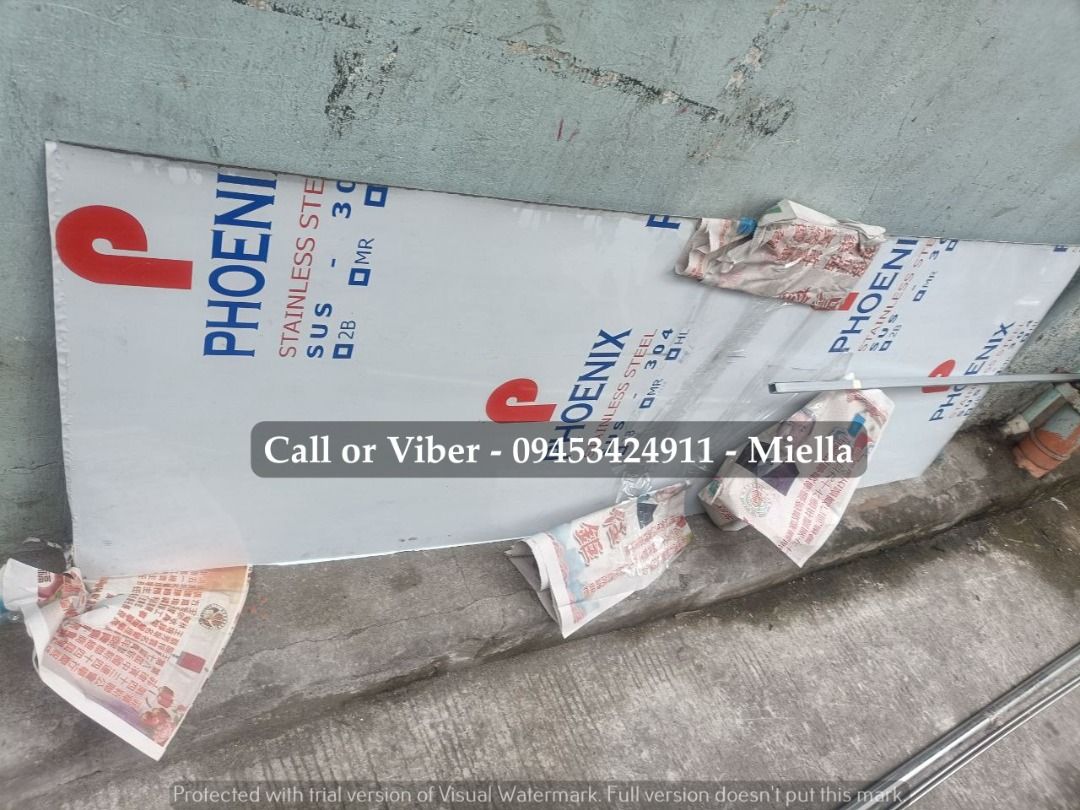 Stainless sheet hairline finish 304 (Category: Construction & Building Materials) located in Caloocan City. Submitted by trueflower.c2e648 (Listing ID 1341097978, Image 1). Description: Item : Stainless sheet hairline finish 304 Size : 1mm x 52.5cm x 150cm .